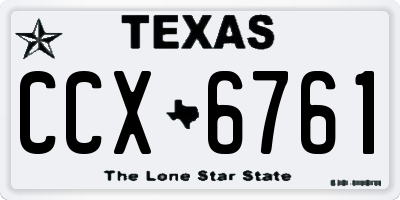 TX license plate CCX6761