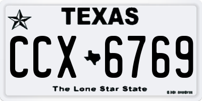 TX license plate CCX6769
