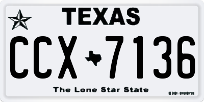 TX license plate CCX7136