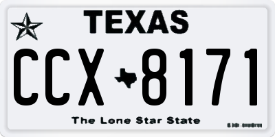 TX license plate CCX8171
