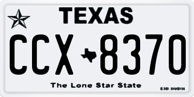 TX license plate CCX8370