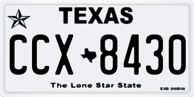 TX license plate CCX8430