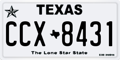 TX license plate CCX8431