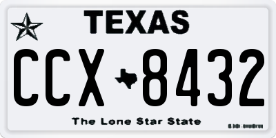 TX license plate CCX8432