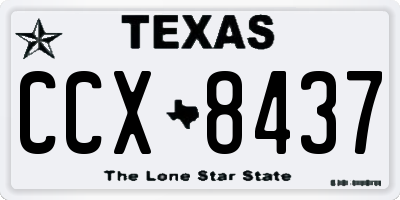 TX license plate CCX8437