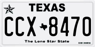 TX license plate CCX8470
