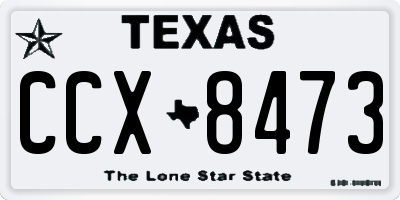 TX license plate CCX8473