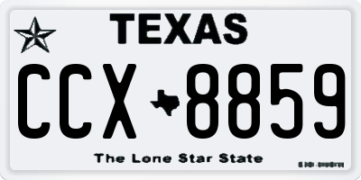 TX license plate CCX8859