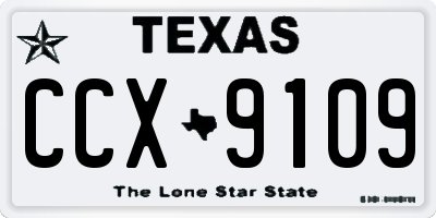 TX license plate CCX9109