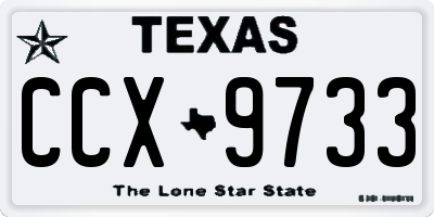 TX license plate CCX9733