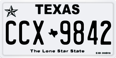 TX license plate CCX9842