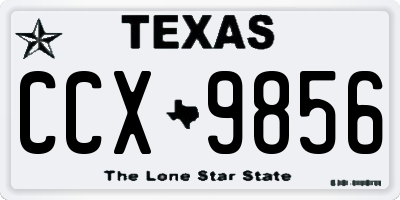 TX license plate CCX9856