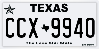 TX license plate CCX9940