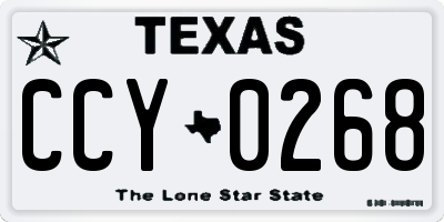 TX license plate CCY0268