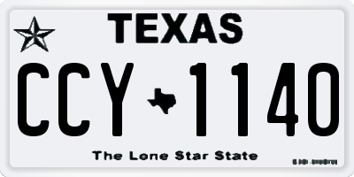 TX license plate CCY1140