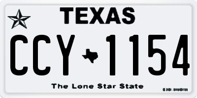TX license plate CCY1154