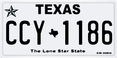 TX license plate CCY1186