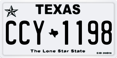 TX license plate CCY1198
