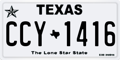 TX license plate CCY1416