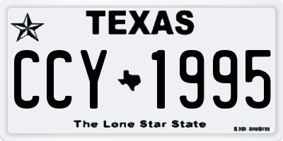 TX license plate CCY1995