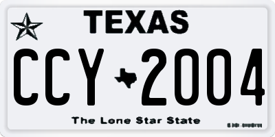 TX license plate CCY2004