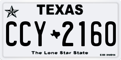 TX license plate CCY2160