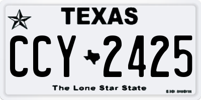 TX license plate CCY2425