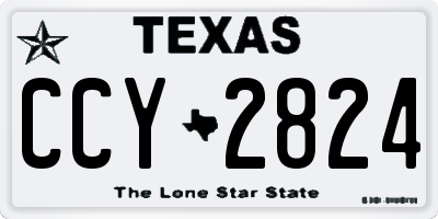 TX license plate CCY2824