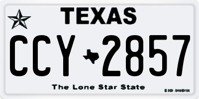 TX license plate CCY2857