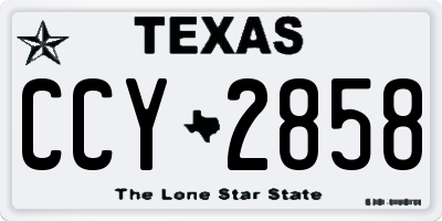 TX license plate CCY2858