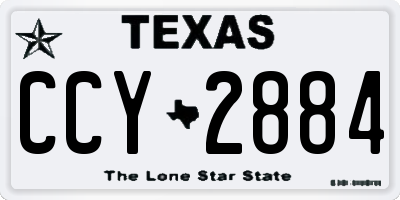 TX license plate CCY2884