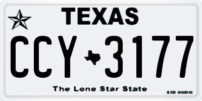 TX license plate CCY3177