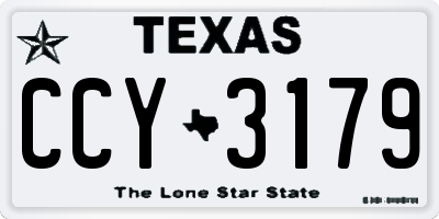 TX license plate CCY3179