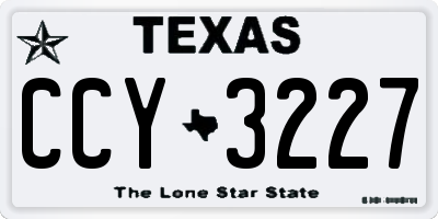 TX license plate CCY3227