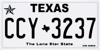TX license plate CCY3237