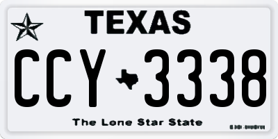 TX license plate CCY3338