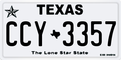TX license plate CCY3357
