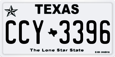 TX license plate CCY3396