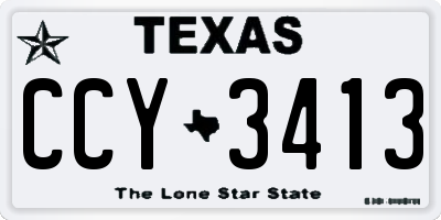 TX license plate CCY3413