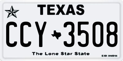 TX license plate CCY3508