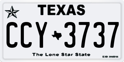 TX license plate CCY3737