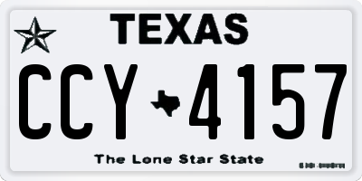 TX license plate CCY4157