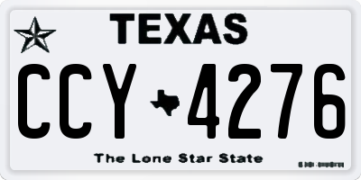TX license plate CCY4276
