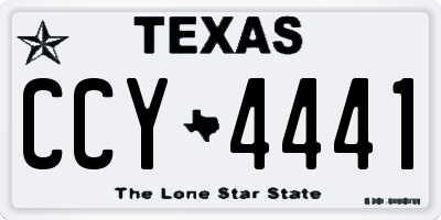TX license plate CCY4441