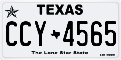 TX license plate CCY4565