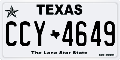 TX license plate CCY4649
