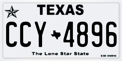 TX license plate CCY4896