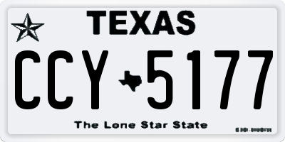 TX license plate CCY5177