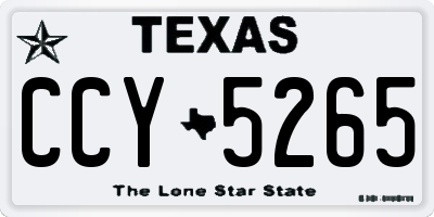 TX license plate CCY5265
