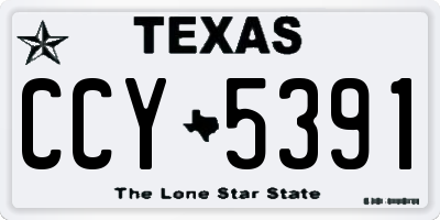 TX license plate CCY5391